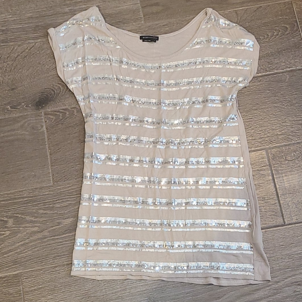 BCBG Maxazria Sequin Top Shirt